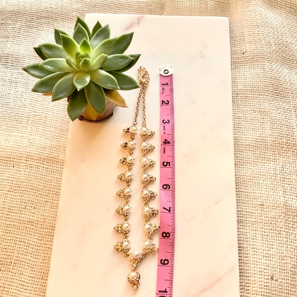 NWT Pearl and Rhinestone Y Necklace & Earrings - Picture 5 of 6